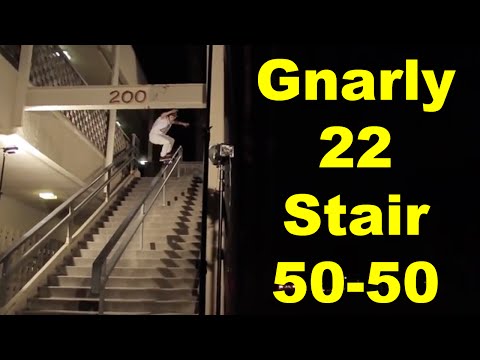 Behind the scenes: Gnarly 22 Stair 50-50 With Olivier Lucero