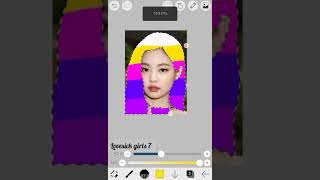 Blackpink Jennie with unicorn colour||Requested ||Really idk what is Unicorn col