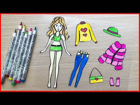 Làm hình dán công chúa thay đồ từ tranh cát siêu dễ - DIY sticker doll (Chim Xinh)