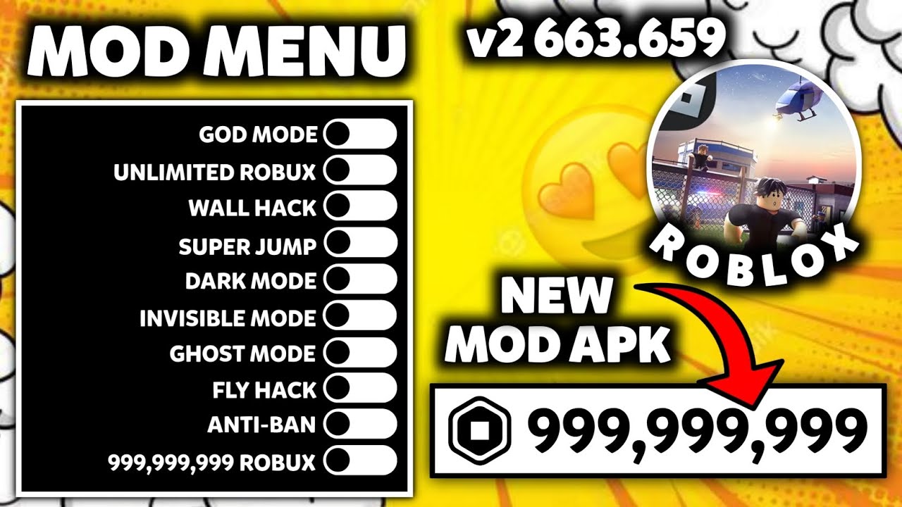 Roblox Mod Menu v2.663.659 – Unlimited Robux, Speed Roblox Mod Menu v2.663.659 – Unlimited Robux, Speed