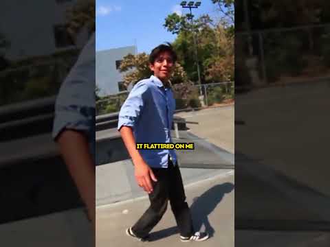 Dropping in on a FLAT TIRE!?  #skateboarding #brailleskateboarding #skateboard