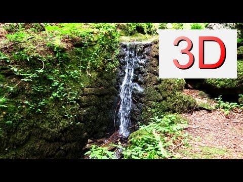 3D Nature: One Hour Waterfall Relaxation #5 and Bird Songs