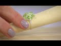 3.80 ct tw Peridot Cluster Sterling Ring with Kerstin Lindquist