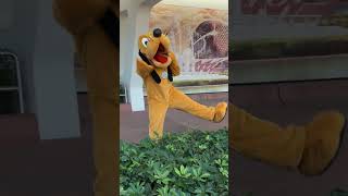 Pluto Is A Disney Clic. Hes Waving To Us And Saying Hello.