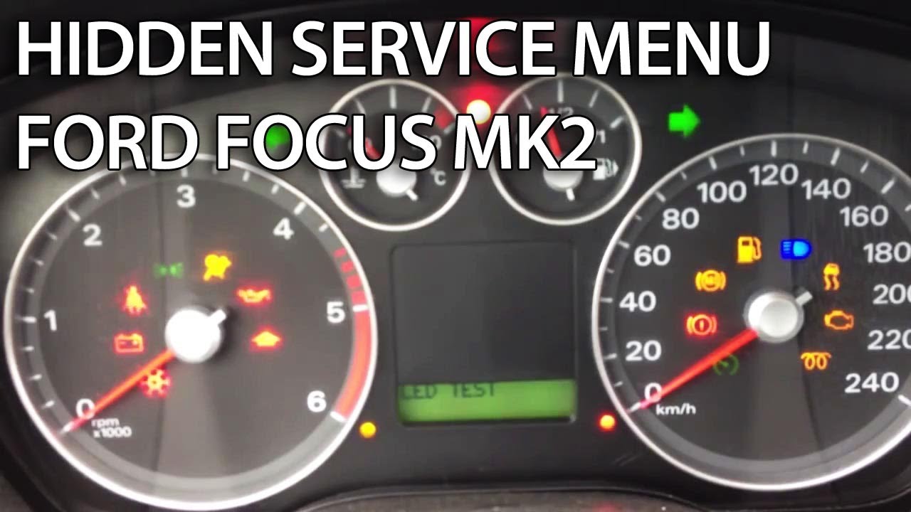 How to enter hidden service menu in Ford Focus MK2 (CMax