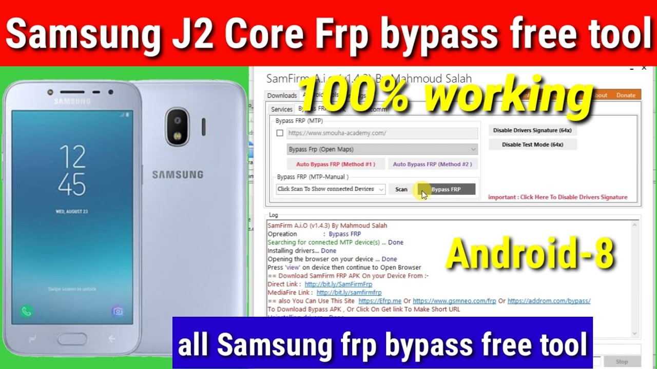 Samsung J2core(J260G)frp bypass Android 8 | All Samsung Samsung J2core(J260G)frp bypass Android 8 | All Samsung
