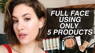 FULL FACE USING 5 MAKEUP PRODUCTS | Jamie Paige