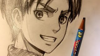ASMR | Pencil Drawing 52 | Eren (Request)