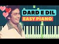 Dard e Dil - Piano Tutorial with Letter Notes & Chords | Happy Version