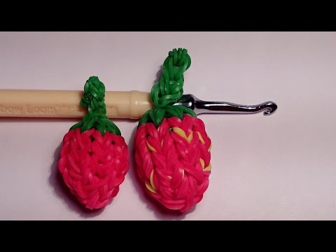 Как сделать клубнику из резинок на пальцах