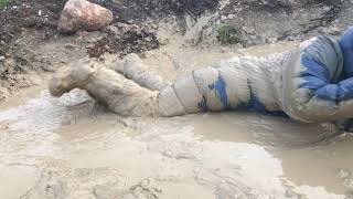 Downsuit Getting A Bit Dirty And Wet 12