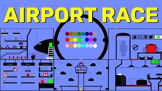 24 Marble Race EP. 44: Airport Race (by Algodoo)