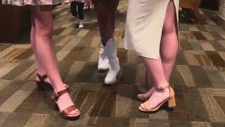 Two Girls In Heels Candid Feet