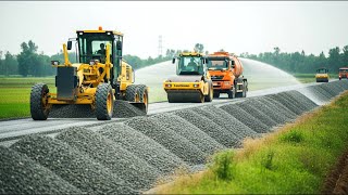 Modern Road Foundation Process Techniques Advanced Road Construction Machines In Step-By-Step