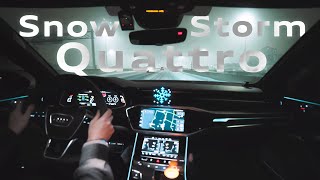 Living With A 600Hp Winter Wagon Audi Rs6 Snow Night Drive Pure V8 Sound