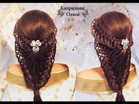 Плетение объемных кос с ажурным плетением Плетение объемных кос с ажурным плетением