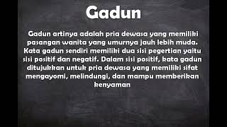 Apa Arti Kata Gadun ?