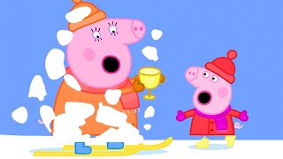 Mummy Pig is Skiing Champion! 🐷⛷