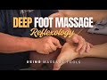 Deep foot massage. Reflexology. Foot massage using tools. Raynor massage in London on Jeremy part 6.