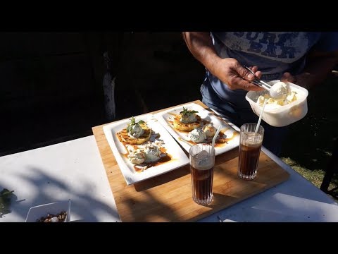 Ананас на гриле с мороженным и холодным кофе. (2 часть ) Ананас на гриле с мороженным и холодным кофе. (2 часть )