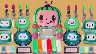 Mixing Coco Melon Eyeshadow And Makeup,Parts,Glitter Into Slimesatisfying Slime Video Asmr