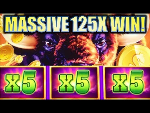 ★MASSIVE BIG WIN!! 5X 5X 5X MULTIPLIERS!!★ WONDER 4 JACKPOTS BUFFALO Slot Machine Bonus