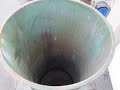 Video 300 gallon cabon steel, dished bottom tank. Open top
