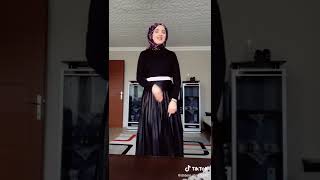 Türbanlı Deri Etek