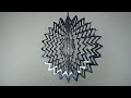 8" 3D WIND SPINNER Crystal Gazing Ball Hypnotizing Yard Art Garden Decor Blue US