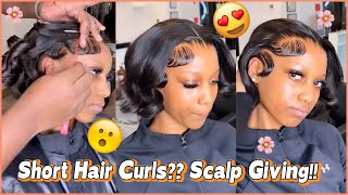 Wait Curls On Short Bob Lace Wig? Hair Tutorial Step By Step Its Giving