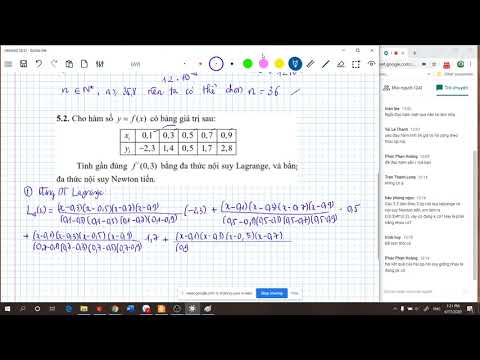 Phương pháp tính- buổi 7: Bài tập đạo hàm + Tính gần đúng TPXĐ bằng CT Simpson cầu phương Gauss