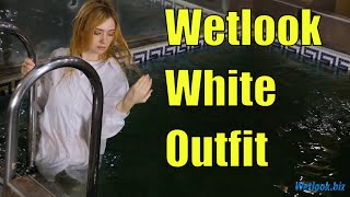 Wetlook Girl White Outfit | Wetlook White Shirt | Wetlook White Jeans