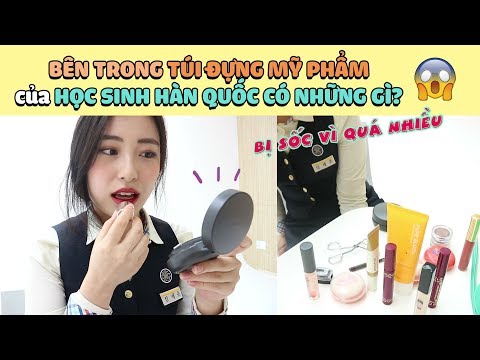 Bên trong TÚI ĐỰNG MỸ PHẨM của Học sinh Hàn Quốc có những gì? Bị sốc vì quá nhiều😱