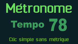 Métronome Clic Simple Sans Métrique Tempo 78