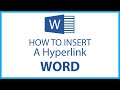 How To Insert A Hyperlink In Microsoft Word