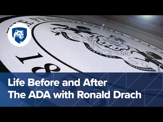 Watch Life Before and After the ADA: A Conversation with Ronald Drach on YouTube.