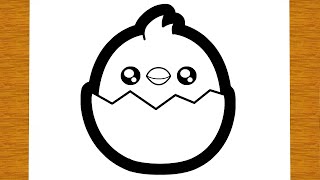 How To Draw A Cute Chick For Easter Easy Drawings