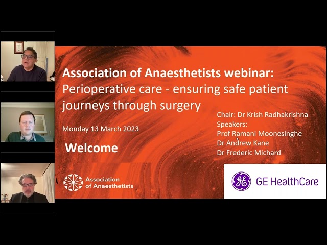 Watch Perioperative care - ensuring safe patient journeys. Q&A session on YouTube.