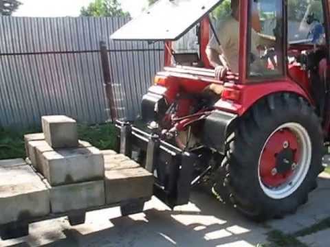 Механический подъемник на минитрактор
