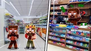 ARDA VE RÜZGAR GİZLİCE MARKETTE KALIYOR! 😱 - Minecraft