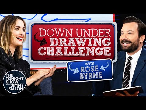Play this video Down Under Drawing Challenge with Rose Byrne in Partnership with Tourism Australia  Tonight Show