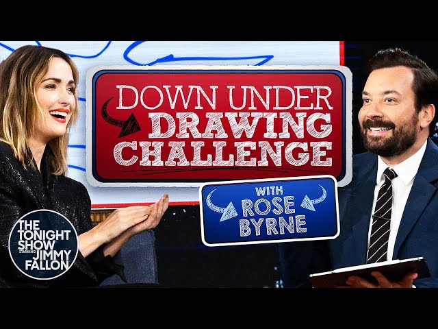 Play this video Down Under Drawing Challenge with Rose Byrne in Partnership with Tourism Australia  Tonight Show
