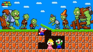 Super Mario Bros., But Mario Created Bunker To Survive Zombie Apocalypse In Plants Vs Zombies.
