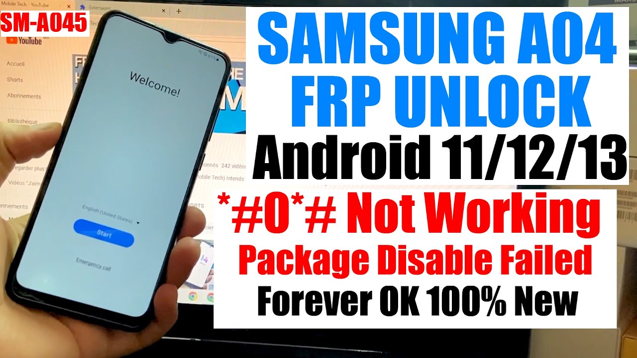 Samsung a04 FRP Bypass/Unlock Android 13 NO Code *#0*# | Samsung a04 FRP Bypass/Unlock Android 13 NO Code *#0*# |