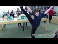 dancing at the apple store