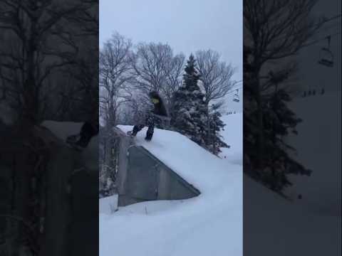 SNOWBOARDER LAUNCHES OFF SKI PATROL HUT - JONNY FORREST #SNOWBOARDING #VERMONT