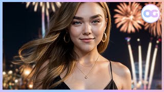 💗 4K Ai Art Lookbook Model, Sydney Harbour, New Year Fireworks, Australia - 009 💗 Octavia Gems