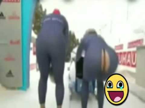 Female BOBSLEDDER SPANDEX ASS CRACK Fail