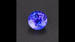 Blue Violet Round Brilliant Cut Tanzanite Gemstone 1.63 Carats