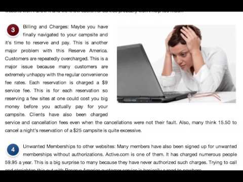 4 reasons why Reserve America's website is not user friendly